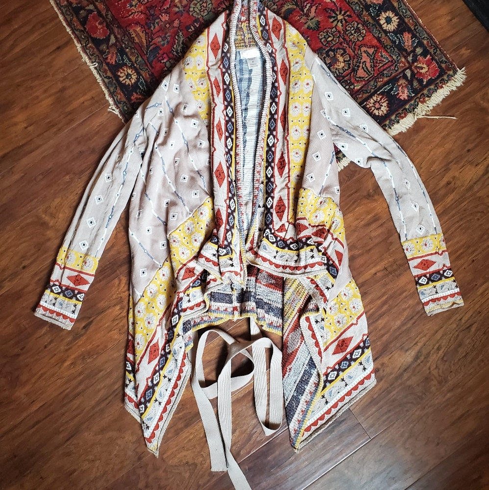 NWOT Aztec Boho Print Cardigan